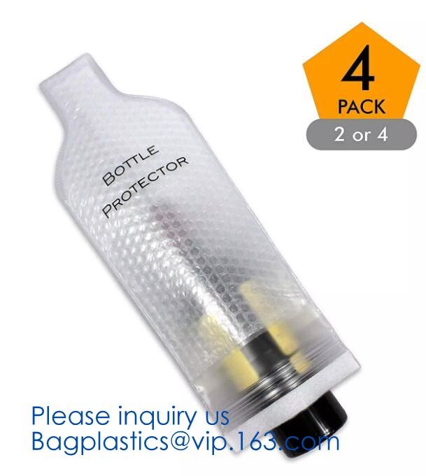 Bottle Protector Bubble Travel Bag,Travel Trip Bag With Bubble Inside And Double Zip lockks,Sleeve Travel Bag - Inner Skin