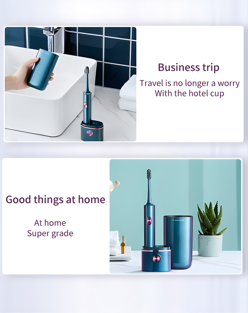 Professional Sonic Electric Toothbrush With UV 360 Disinfection Cup And Travel Case