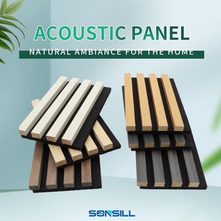 Soundproofing Absorb Mdf Pet Board Acoustic Wooden Slat Wall Panels