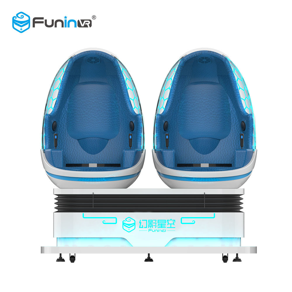 2 Seats 9D Virtual Reality Cinema With EGG Chair Leg Sweep Effect
