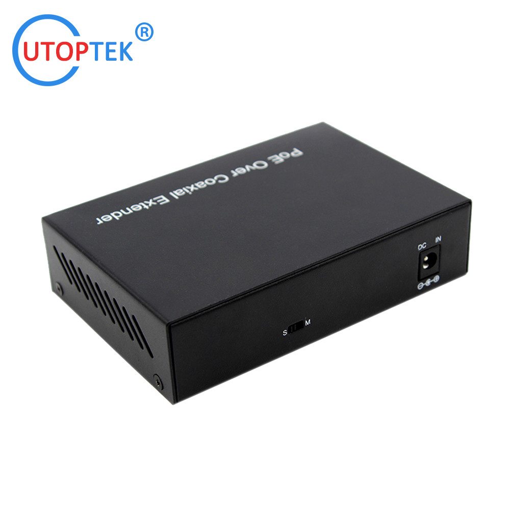 10/100Mbps EOC Converter with POE function IP over coaxial extender 300m for CCTV IP camera extend distance