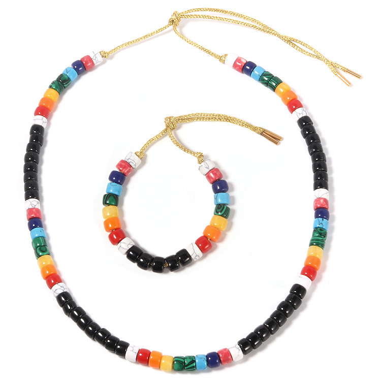 8mm Forte Beads Bracelet , Malachite White Turquoise Stone Bracelet multi color