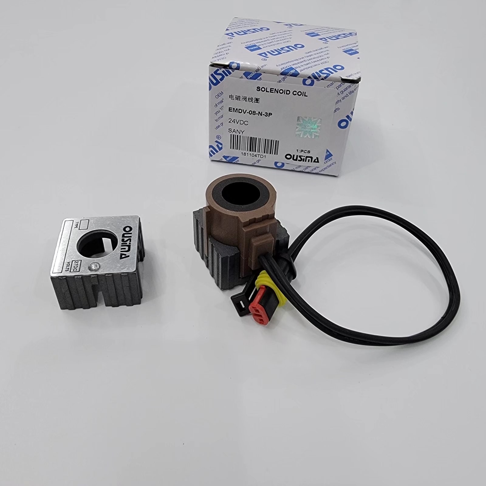 Excavator Sany Solenoid Valve Coil EMDV-08-N-3P-24VDC