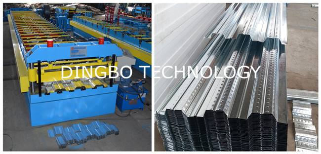 Galvanized Steel Floor Deck Roll Forming Machine With Hydraulic Uncoiler