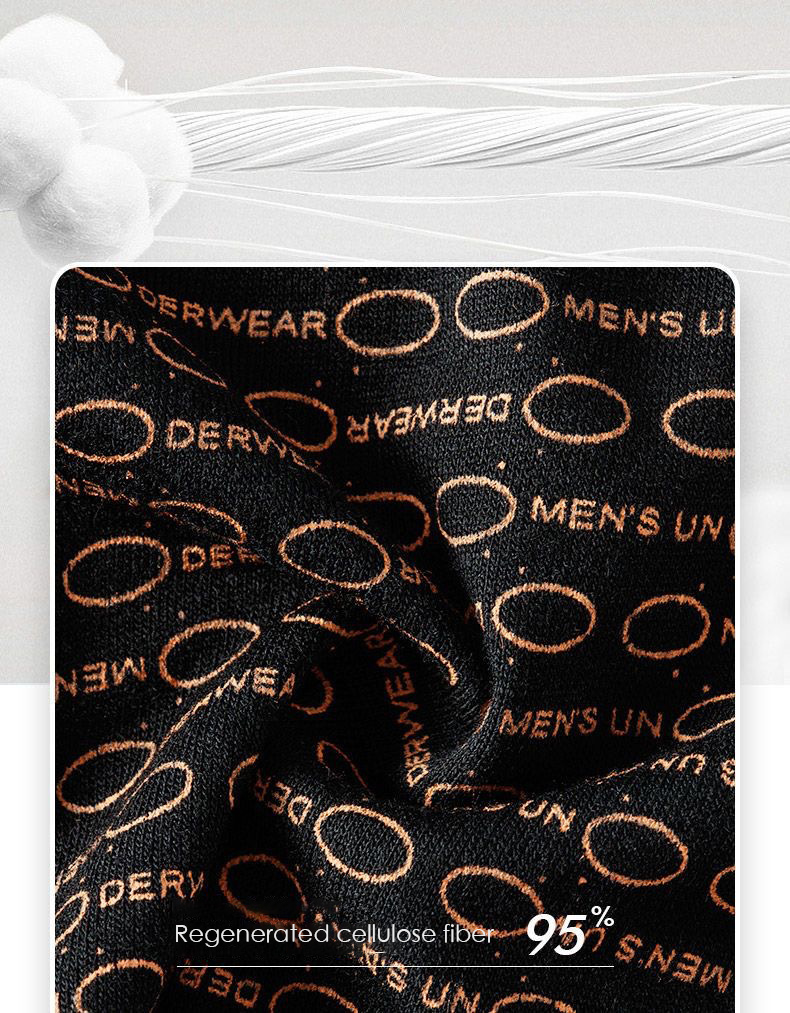 Soft Comfortable Print Pattern Men Modal Underwear Mens Boxer Briefs