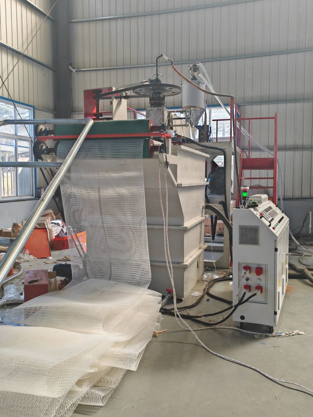 Plastic PE Geo Net Extrusion Production Line / Geo Composite Production Line