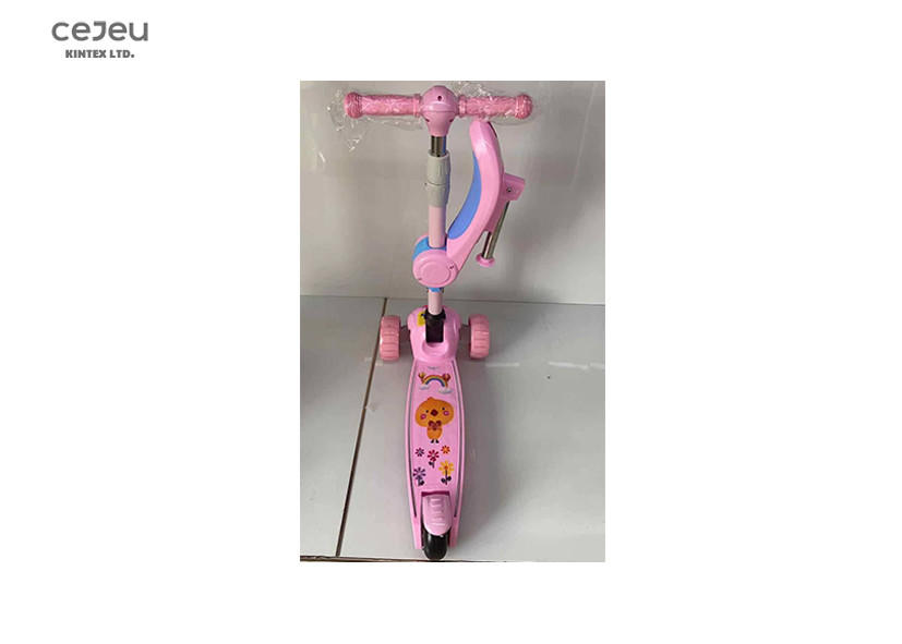 5 Year Olds Pink 2 In 1 Kick Scooter 67*55*48CM With Adjustable Seat