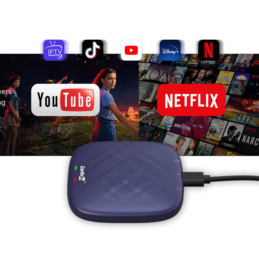 Autolink Wireless Aapter Carplay to Multi Media - Tbox Plus 4G + 64G Ai Box Android 13 System Car Play TV Box 1080p UK EU US