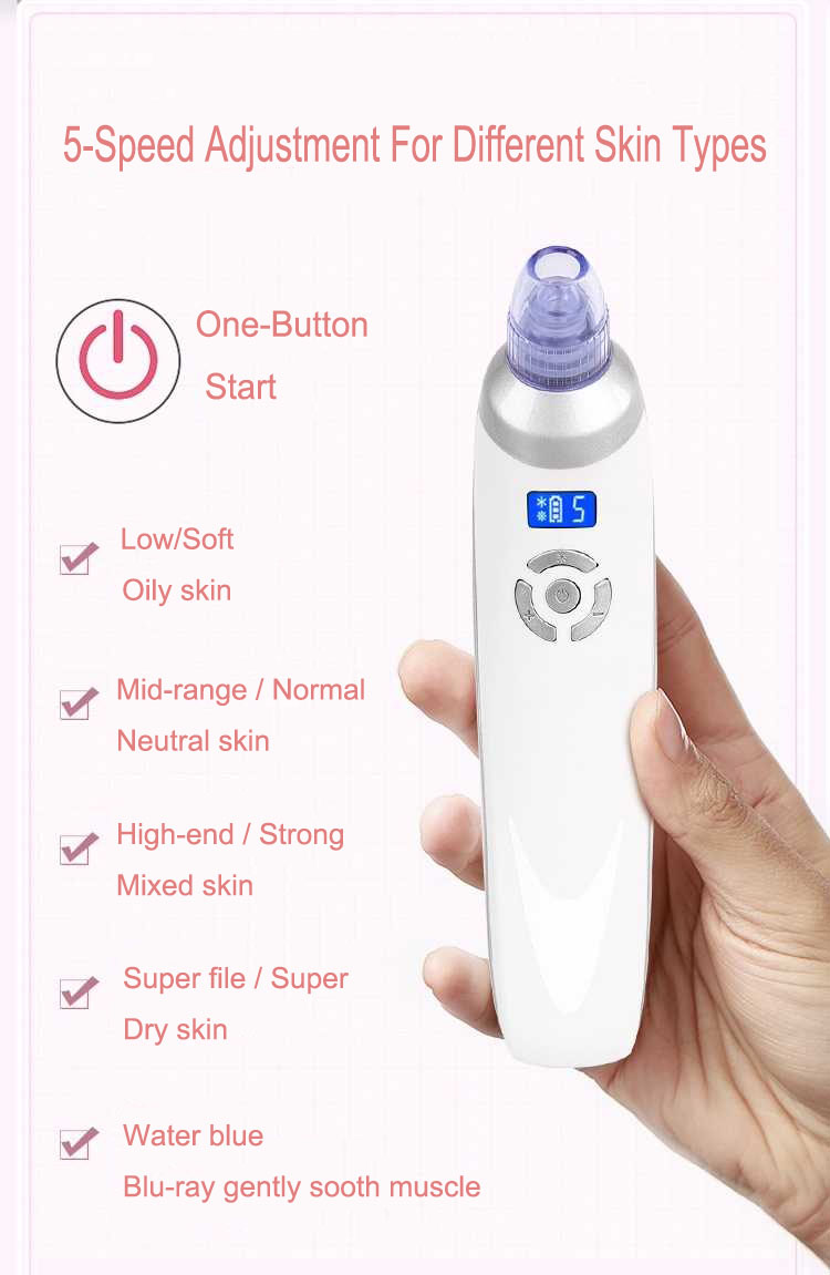 Professional Electric Acne Remover Blackhead Removing Facial Pores Cleaning Tool