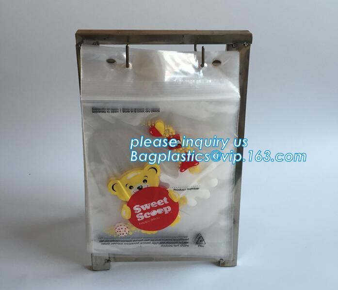 food grade LDPE Top Load saddle slider bag, Saddle deli bag with bottom slider for packing food, Biodegradable Zip lockk s
