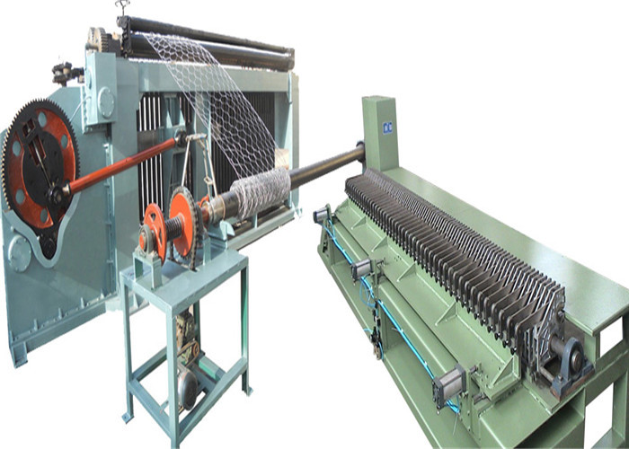 80*100 Automatic Gabion Box Machine PVC Coated Hexagonal Wire Mesh 3m 4m 5m Width