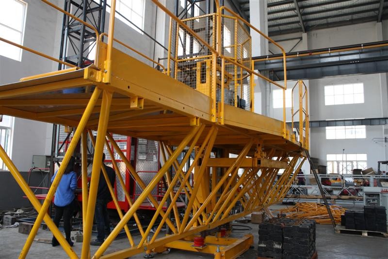 Mast Suspended Access Platform Climbing Aerial Work With Single Cage Or Double Cage