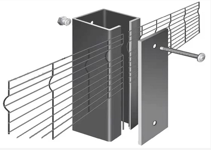 Rectangle Hole 358 Security Welded Mesh / 358 Anti Climb Fence
