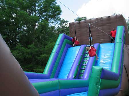blow up portable zip line
