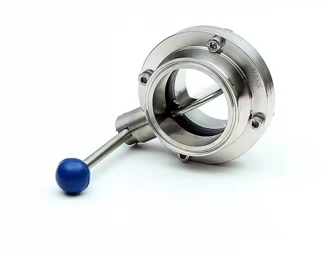 High Performance Sanitary Stainless Steel Butterfly Valves Low Temperature Clamp SEAT food standard