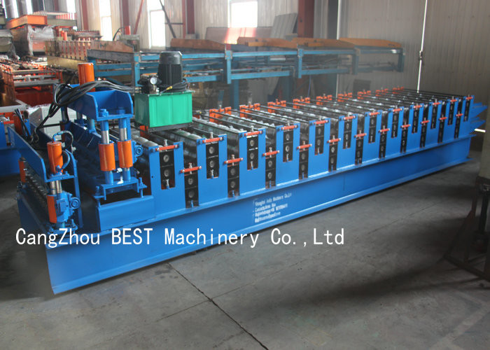 Double Layer Steel Corrugated Roofing Sheet Roll Forming Machine PLC PPGI