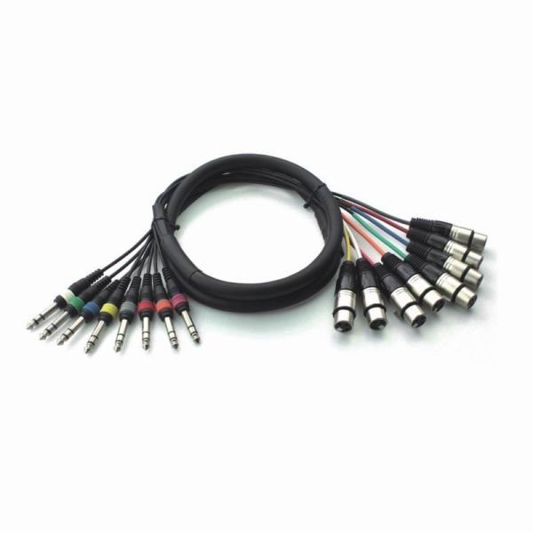 XLR to 6.35 Stereo Sound Snake Cable 10mm - 15.5mm OD Range FA Series DISCO