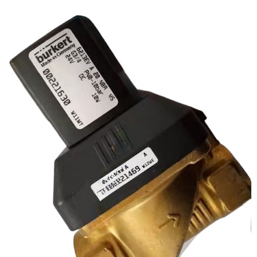 BURKERT 00308505 G3/4 2/2 Normally Closed 20 Flow Hole FKM Sealed Brass Valve Body AC220V 8W 1-40bar 5404 Type