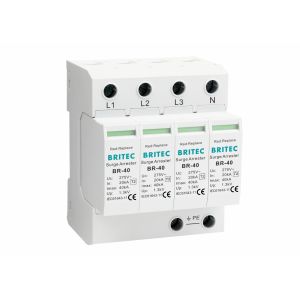 China BR-40 4P 4 Pole Type 2 Surge Protection Device For 3 Phase High Performance Varistor on sale