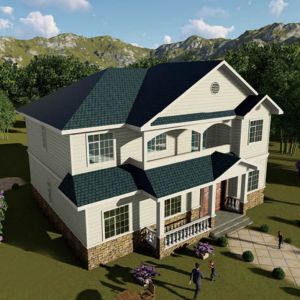 China Painted Prefabricated Modular Light Steel House Building Home With Kitchen on sale