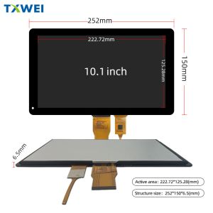 10.1 Inch TFT LCD Module 1024*600 RGB Interface All Viewing Angle Ips Touch