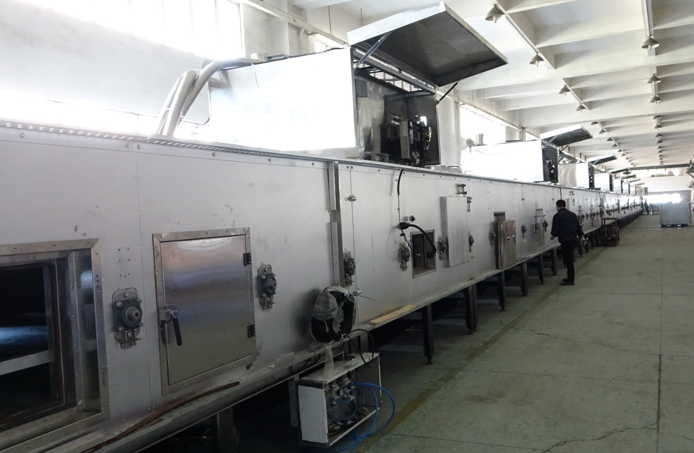 Industrial ABB Motor Bakery Gas Oven Mesh Wire Belt Indirect Heated