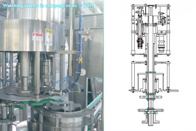 Energy Saving Pure Bottled Water Production Machines With PLC Control / Rotary Filling