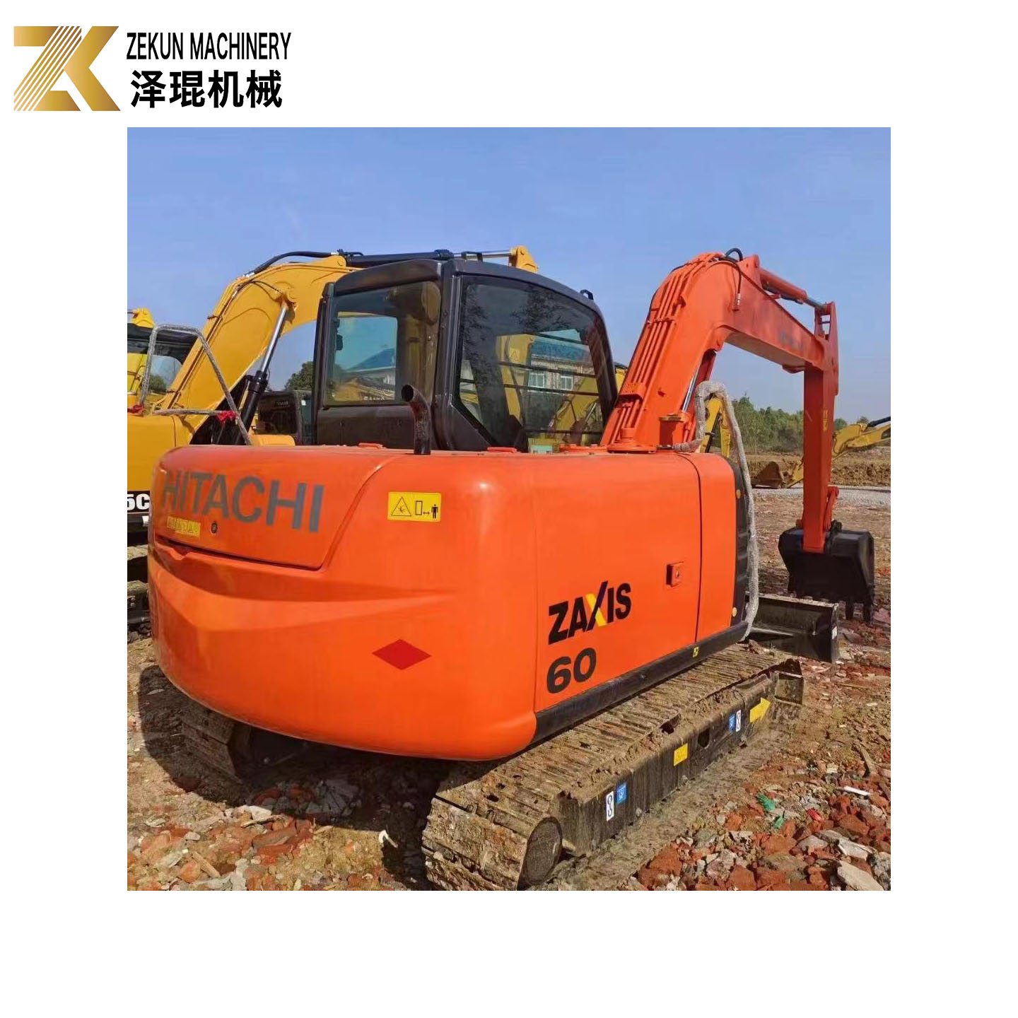 HITACHI ZX 60 6 ton Mini Secondhand Hydraulic Excavator with 0.22 m3 Bucket Capacity