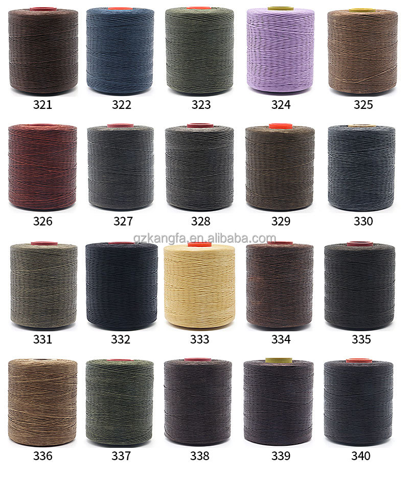 100% Polyester Flat Braided Sewing Yarn For Leather Braided Wax Thread 240 Colors
