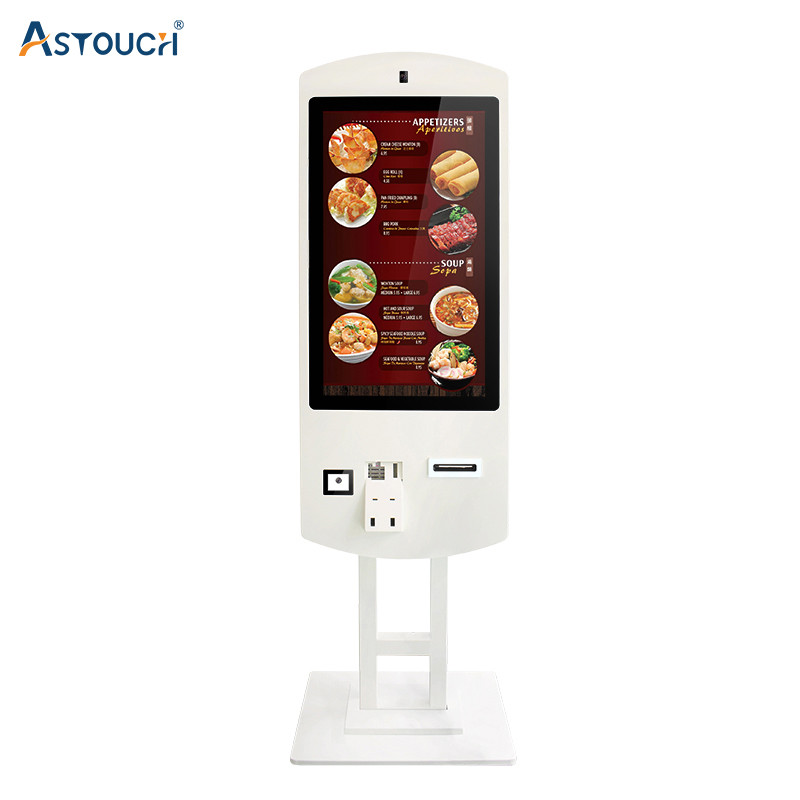 Mcdonalds 32inch Self Ordering Payment Kiosk For Fast Food Restaurants