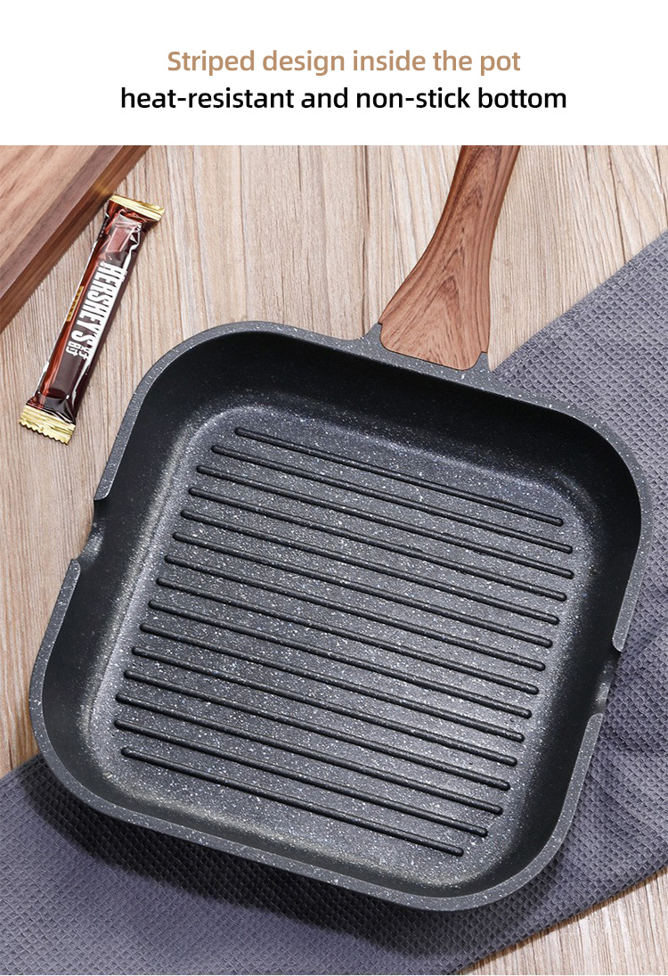 Brand New Multi function Skillet Grill Pan Kitchen Cooking Ware Cast Iron Non-Stick Frying Pan