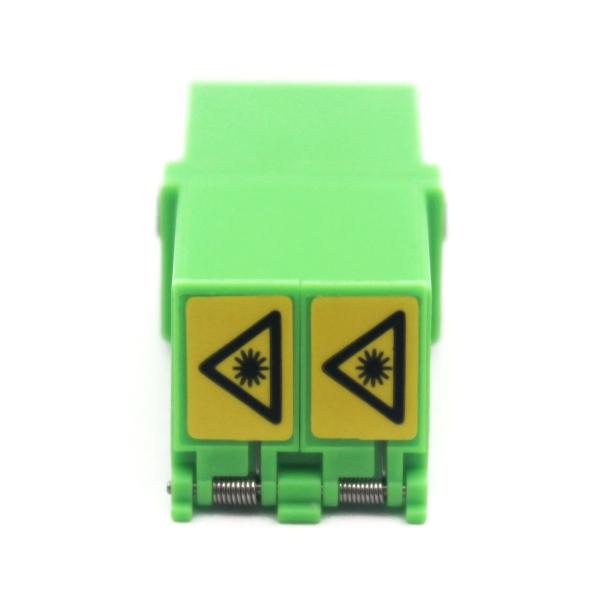 Durability 1000 matings FTTH LC Duplex Fiber Optic Adapter with Flip Auto