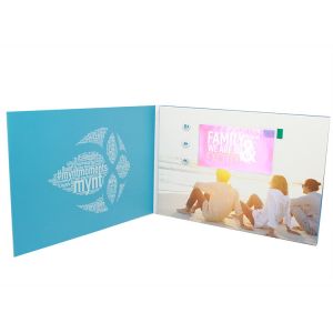 Customized Video In Folder Digital LCD 2.4 Inch With Rechargeable Lithium