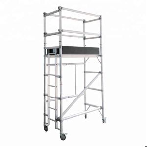 Mobile Aluminium Scaffold Tower Folding Scaffolding Tower With 4M Scaffolding