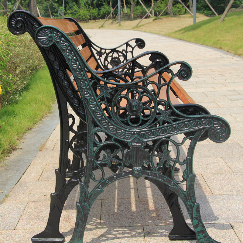 Bao Tuo outdoor thickening of cast iron park chairs lounge chairs red 1.8 meters BTC-017