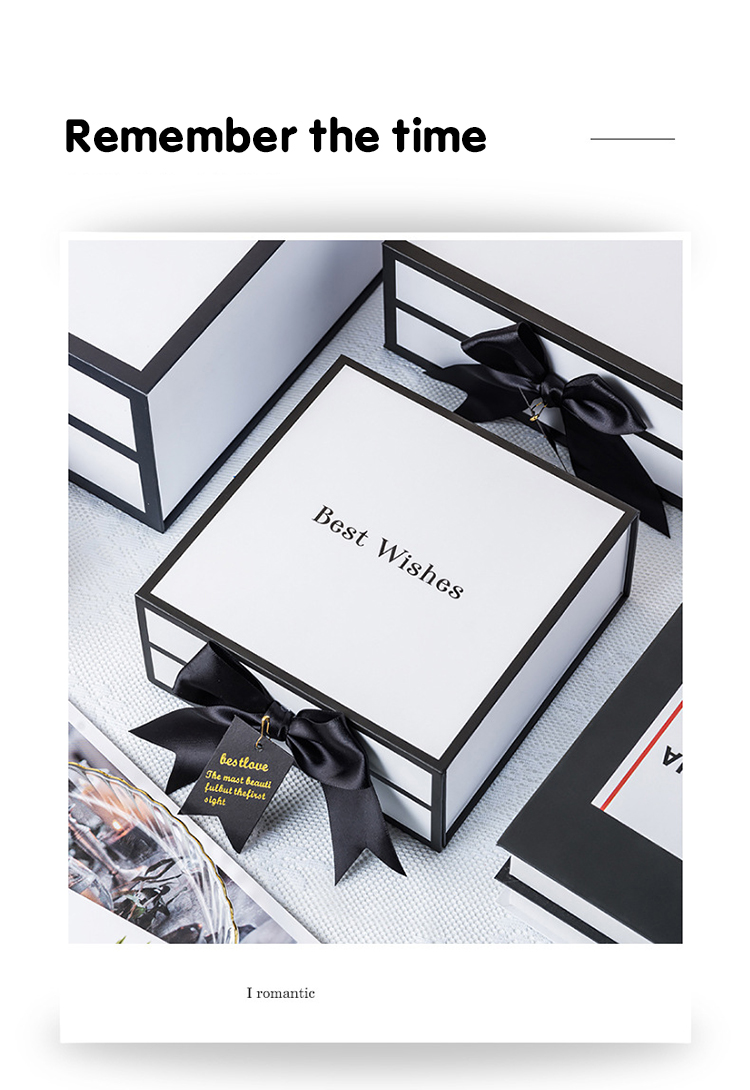 Whole Sales Luxury Clothes Perfume Gift Set Package Ribbon Bow Magnetic Closure Cardboard Folding Gift Box