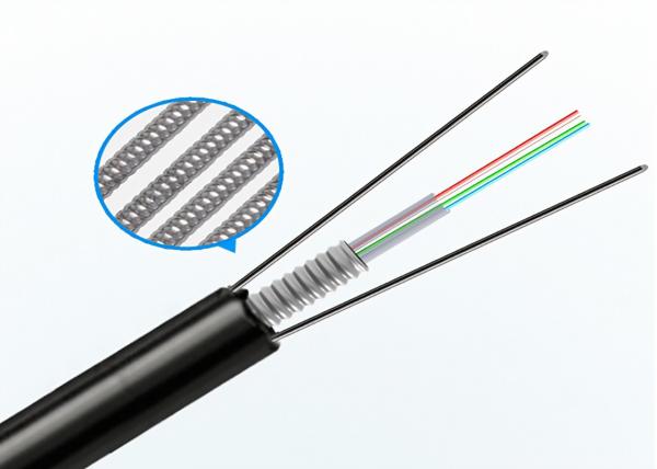 Telecommunication GYXTW 24 Core Single Mode Outdoor Fiber Optic Cable with Steel
