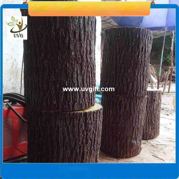 UVG unique decoration ideas artificial tree stump with fiberglass material for garden landscaping