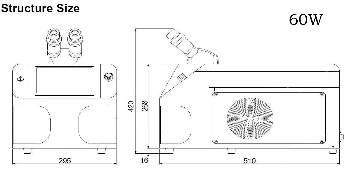 Riselaser Spot Laser Welding Machine 60w 100w Jewellery Laser Soldering Machine
