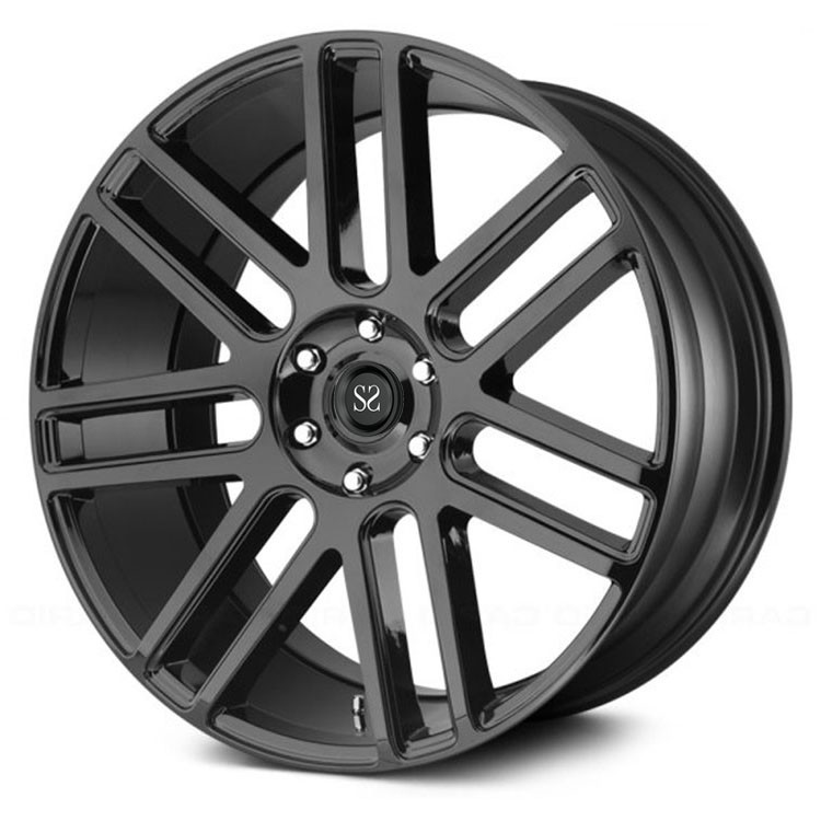 Custom Size 22 Forged Rims Wheel With Matte Black Spoke Barrels For Luxury Car