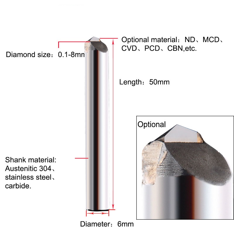 0.25mm MCD CNC Diamond Tools For Jewelry Making Dragom Skin Effect