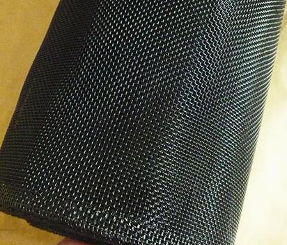 black colored aluminum insect screen