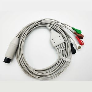IEC 3m AHA GE ECG Cables And Leadwires With Snap