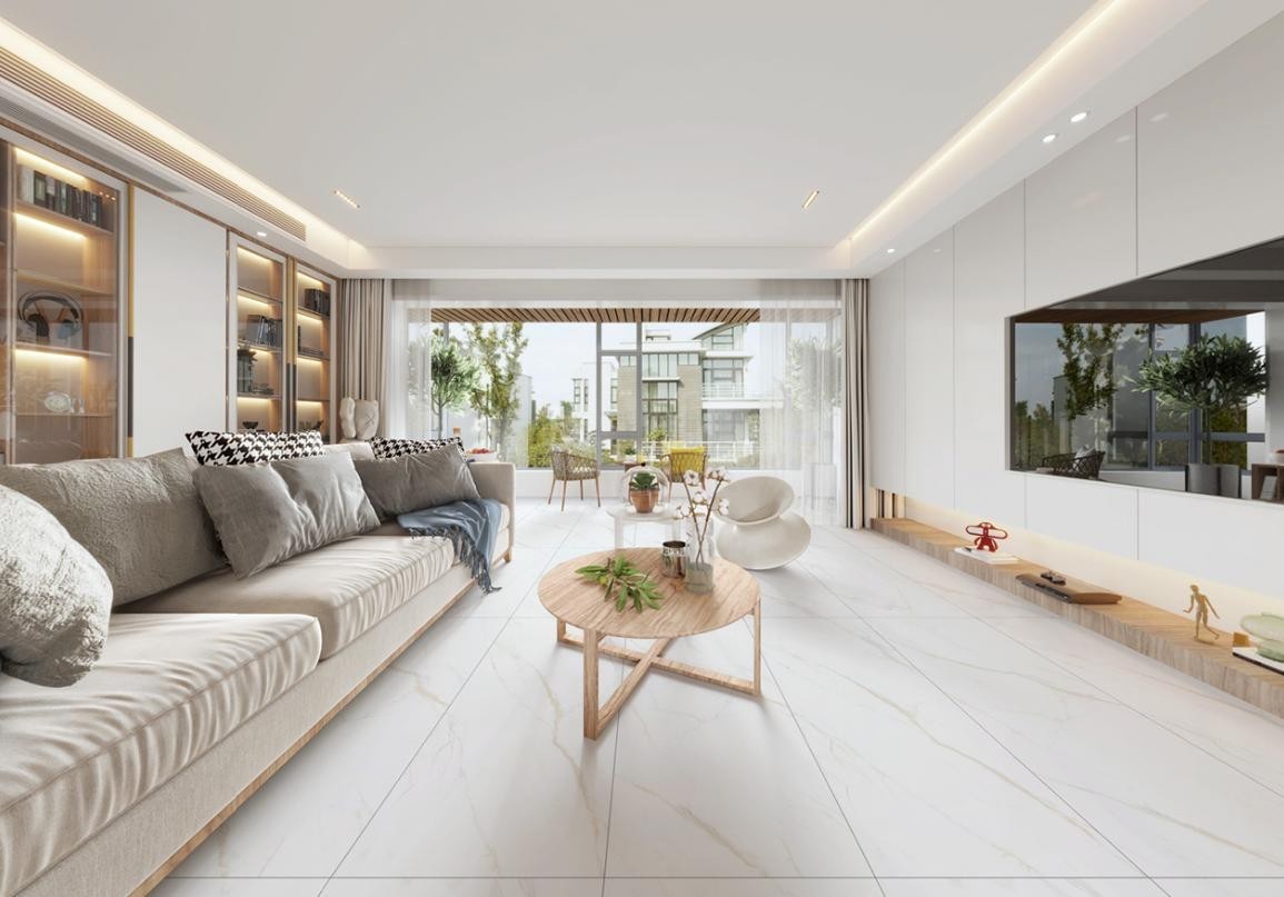 Scratch-Resistance Interior Floor Textured Tiles And 600x1200mm Baby Face Glazed Porcelain Tile For Decor And Shopping Mall