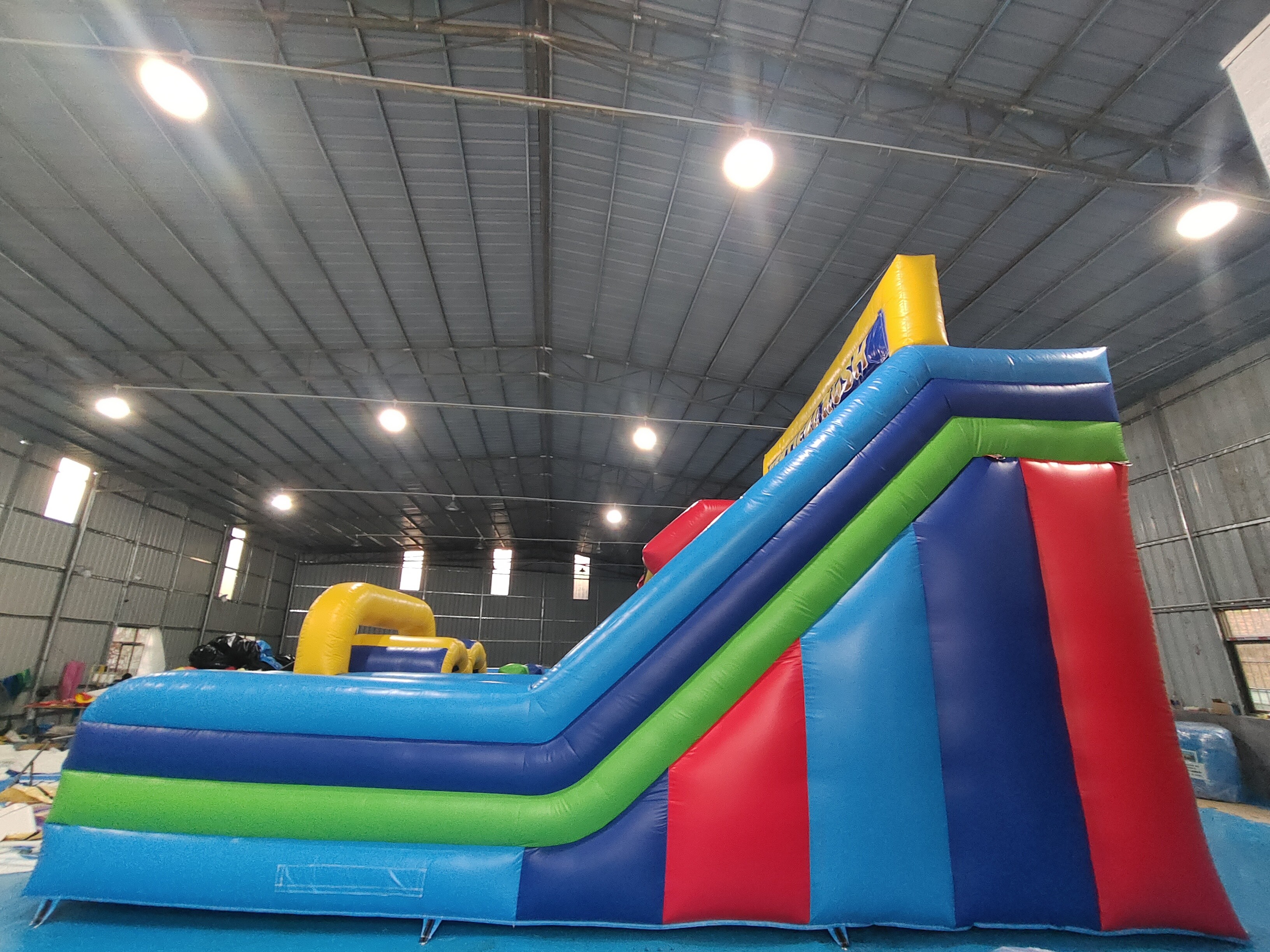 UL Listed Commercial Inflatable Water Slides Vertical Rush Inflatable Obstacle Slide Customized Logo