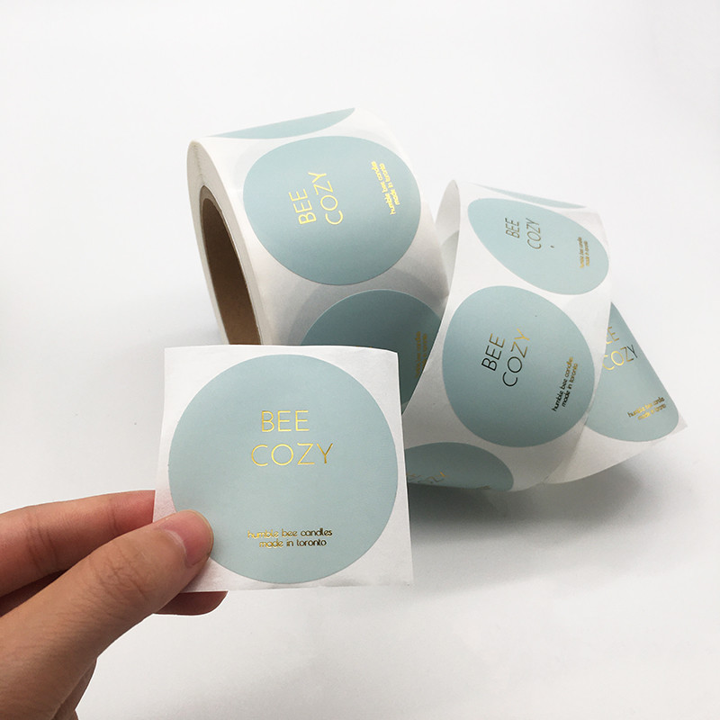 Glossy Adhesive Bottle Paper Sticker Labels For Skincare Products
