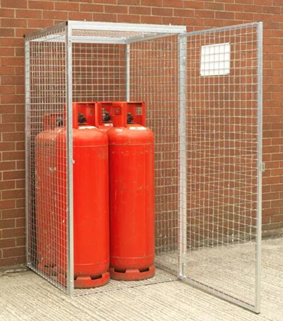 Heavy Capacity 1000 Kg Wire Utility Cart Propane Storage Cage in Black