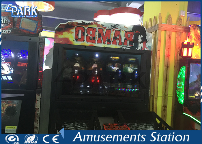 Indoor Shooting Game Machine Coin Operated / RAMBO Arcade Game 5 Stages