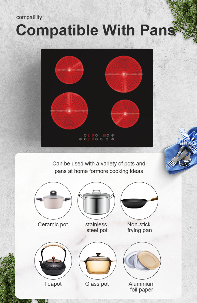 Waterproof Two Burner Induction Stove Top Cooktop 5500W Touch Control
