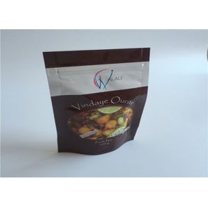 Three Layers Laminated Custom Printed Food Pouches Stand Up With Clear Window